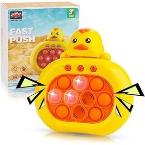Bubble Game Console Handheld Fast Speed Pushing Educational Fidget Toy Kids DUCK